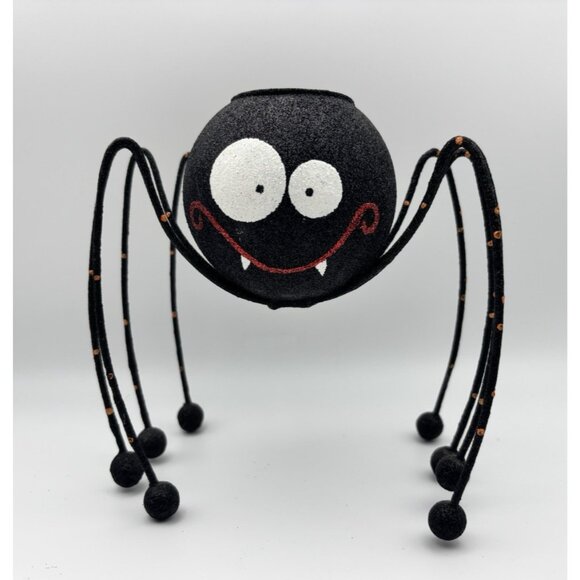 Pier 1 Glitter Halloween Spider Candle Holder Set of 2 Tea light - Picture 8 of 11